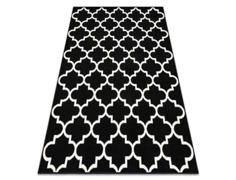 Tapete BCF MORAD Trelis Treliças Marroquinas - Preto (140 x 200 cm)