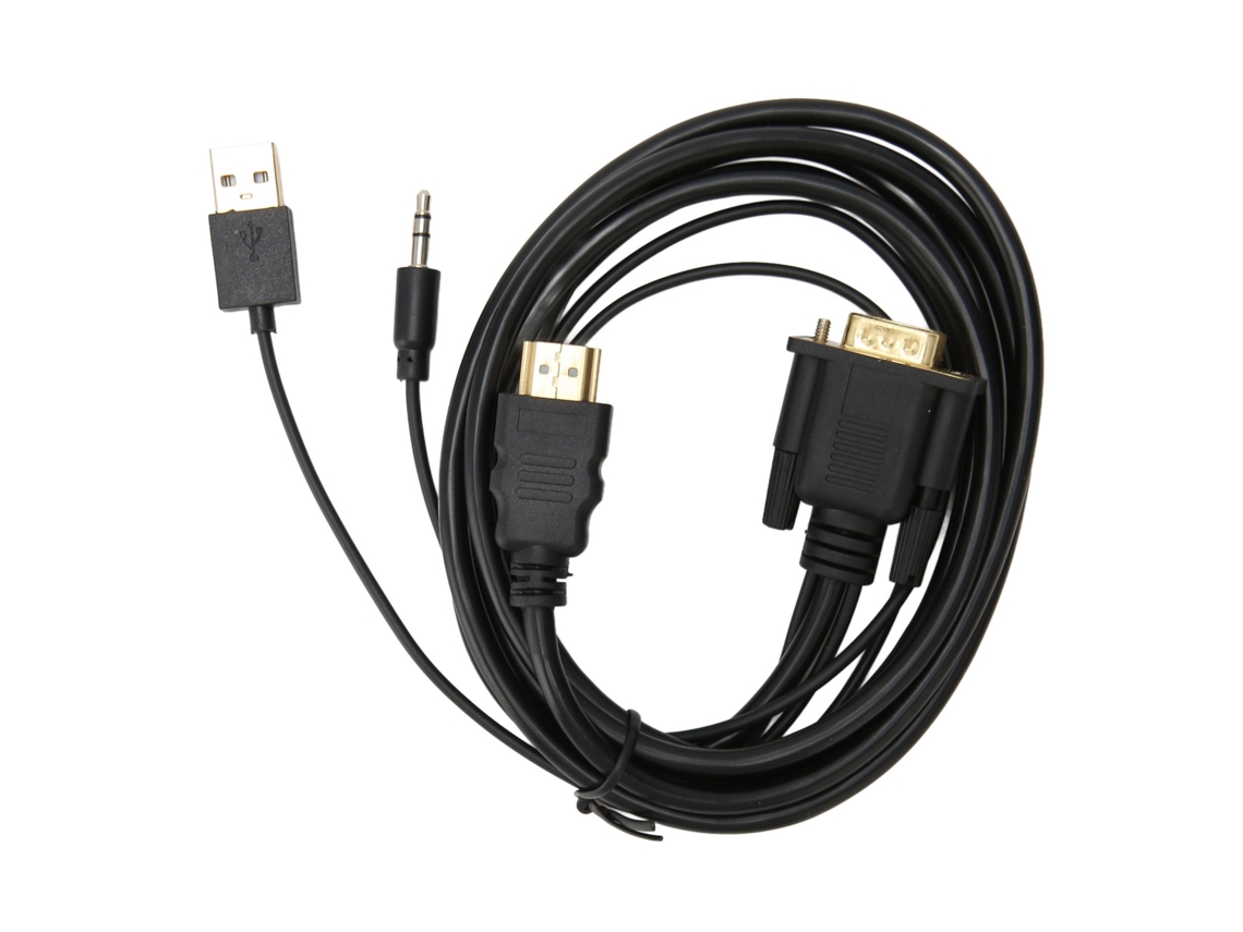 Aetheria adaptador Conversor Vga para Hd Multimedia Interface com Som e Alimentação 1080p 5.9ft