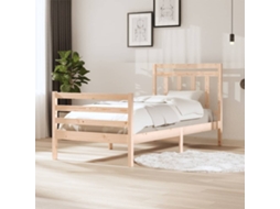 Vidaxl Estrutura De Cama 100x200 Cm Madeira Maciça