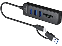 Hub Usb 3.0 Com Múltiplas Portas, Incluindo 1 Unidade, Slots Para