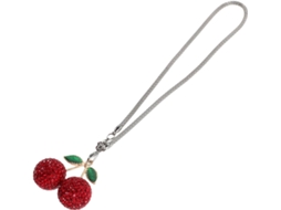 Pingente Decorativo De Carro Com Strass Em Formato De Cereja Para Pendurar No Retrovisor.