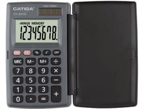 Calculadora Básica CATIGA CH-862D Preto  (Outlet Caixa Aberta - 8 dígitos)