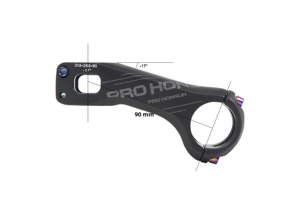 Mesa De Potência Tanke Mtb Cnc Liga De Alumínio 17° 70/90 Mm 31,828,6 Mm Xc Am Guidão De Bicicleta Partevayotoy