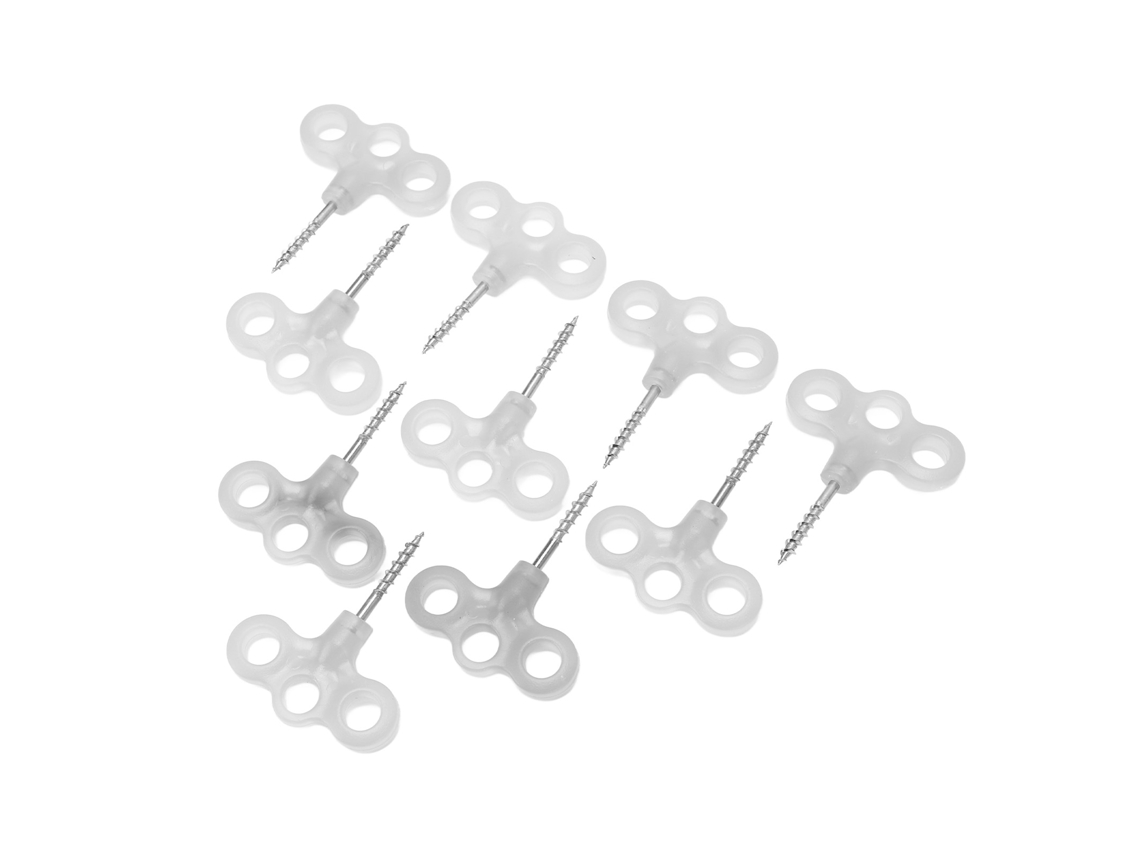 10pcs Pinos Luminosos de Barraca de Acampamento Abs com 3 Orifícios | S/MARCA