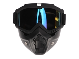Rebe-óculos De Moto Cross Com Protector Facial Para Dirt Bike, Atv E Esqui Antiderrapantes Coloridos