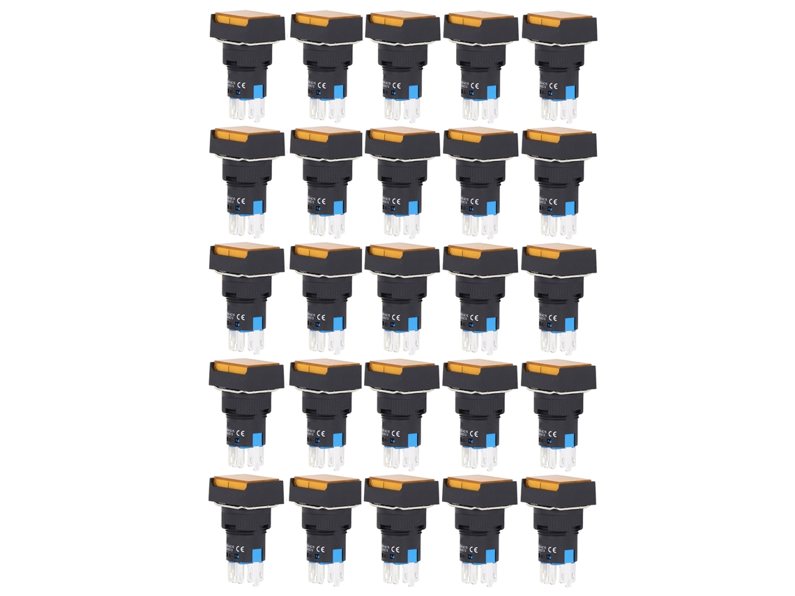 Interruptor com Botão Quadrado (autobloqueio, com Luz)