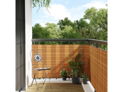 Vidaxl Tela De Varanda 1000x100 Cm Vime Pe Castanho-claro