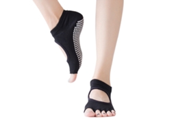 Par De Meias Para Mulher Com Ponta Aberta E Antiderrapante Para Ballet, Yoga, Pilates E Barre