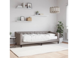Vidaxl Sofá-cama Com Colchão 80x200 Cm Tecido Cinzento-acastanhado