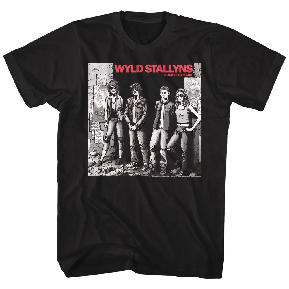 Rockinstone Bill And Ted Wyld Stallyns Black Adult T-shirt Size:xxl