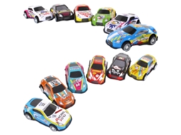 Mali carros de Brinquedo de Mola Retrátil Mini Metálicos 12 Veículos de Corrida para Crianças