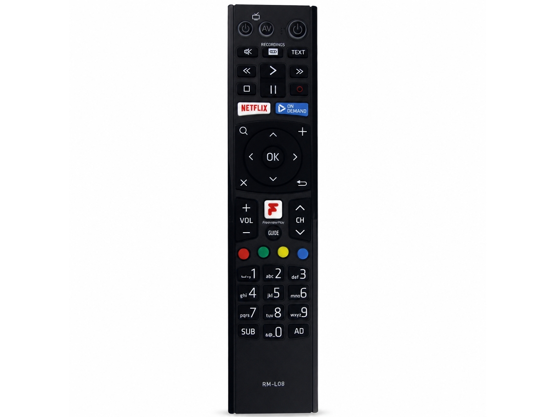 Comando À Distância Para Tv Lcd Compatível Com Humax Rm-l08, Com Botões Netflix E Freeview Play_zhd