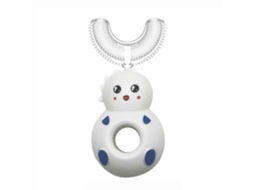 Escova de Dentes Infantil em Formato U, Manual Silicone para Treinamento, Limpeza Completa 3 60° GOKOCO