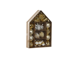 Bolas de Natal HOME ESPRIT Dourado PVC 24 x 6 x 35 cm