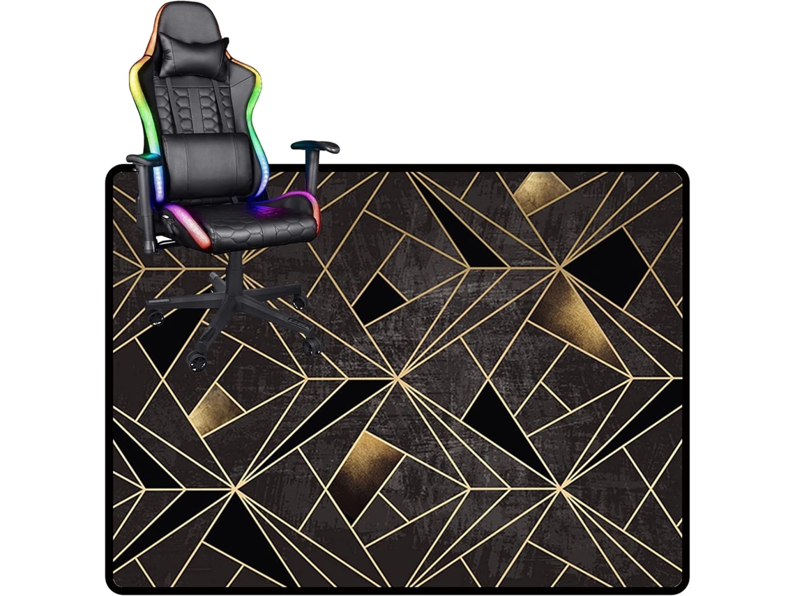 Tapete Cadeira Gamer Escritório Antiderrapante Carpete Retangular Jogos, Escritório, Carpete,