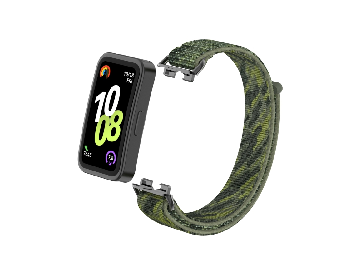 Pulseira De Nylon Elegante Para Huawei Band 10/9/8 Com Adaptadores De Inf