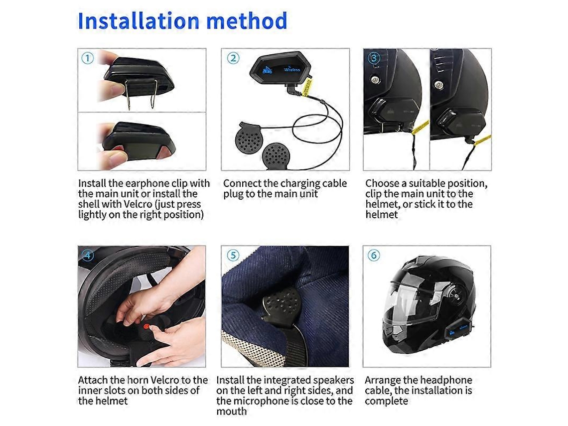 Fone De Ouvido Para Capacete De Motocicleta M01 Bluetooth 5.0vayotoy