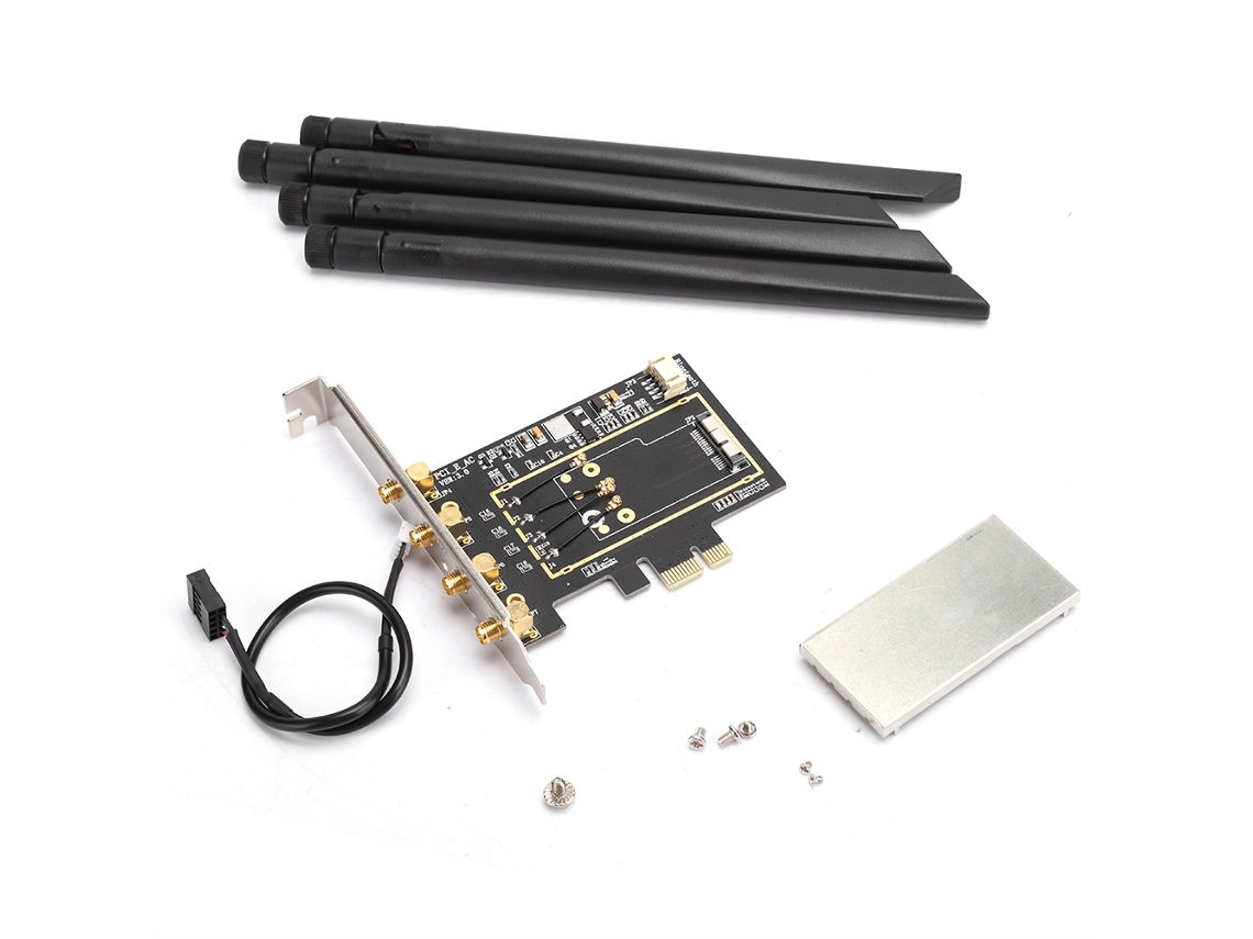 Adaptador De Placa De Rede Sem Fio Para Desktop Conversor Ngff Para Pci E Bcm94360cd