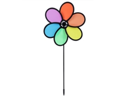 Primerox giradisco Flor Multicolorido Diy Brinquedo Jardim Pinwheel Windmill Plástico Infantil Clássico