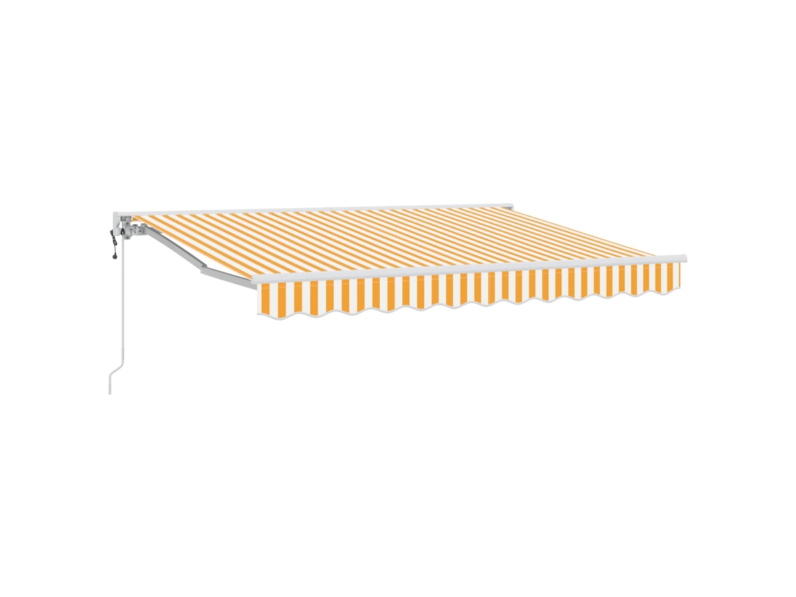 Vidaxl Toldo Retrátil Elétrico Amarelo 3 X 2,5 M