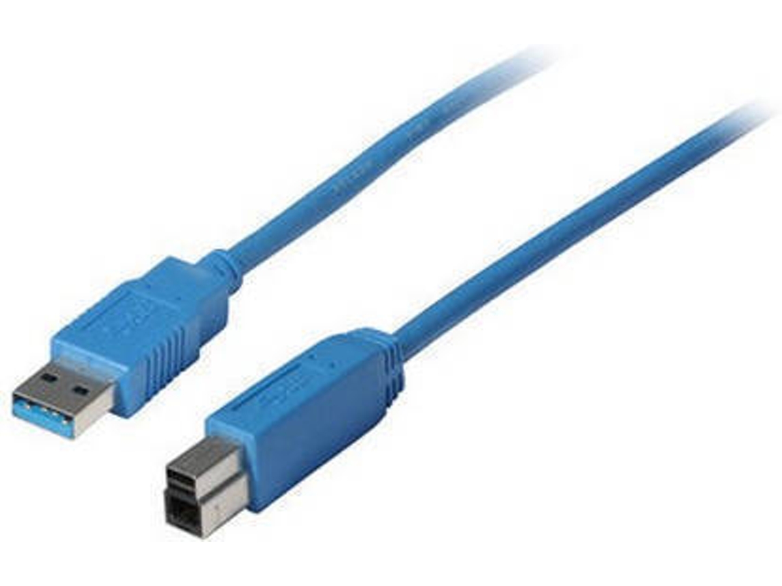 Cabo de Dados S-CONN (USB A - USB B - 3 m - Azul)