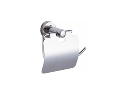 Suporte para Papel Higiênico com Tampa Prateado NEVEANCE