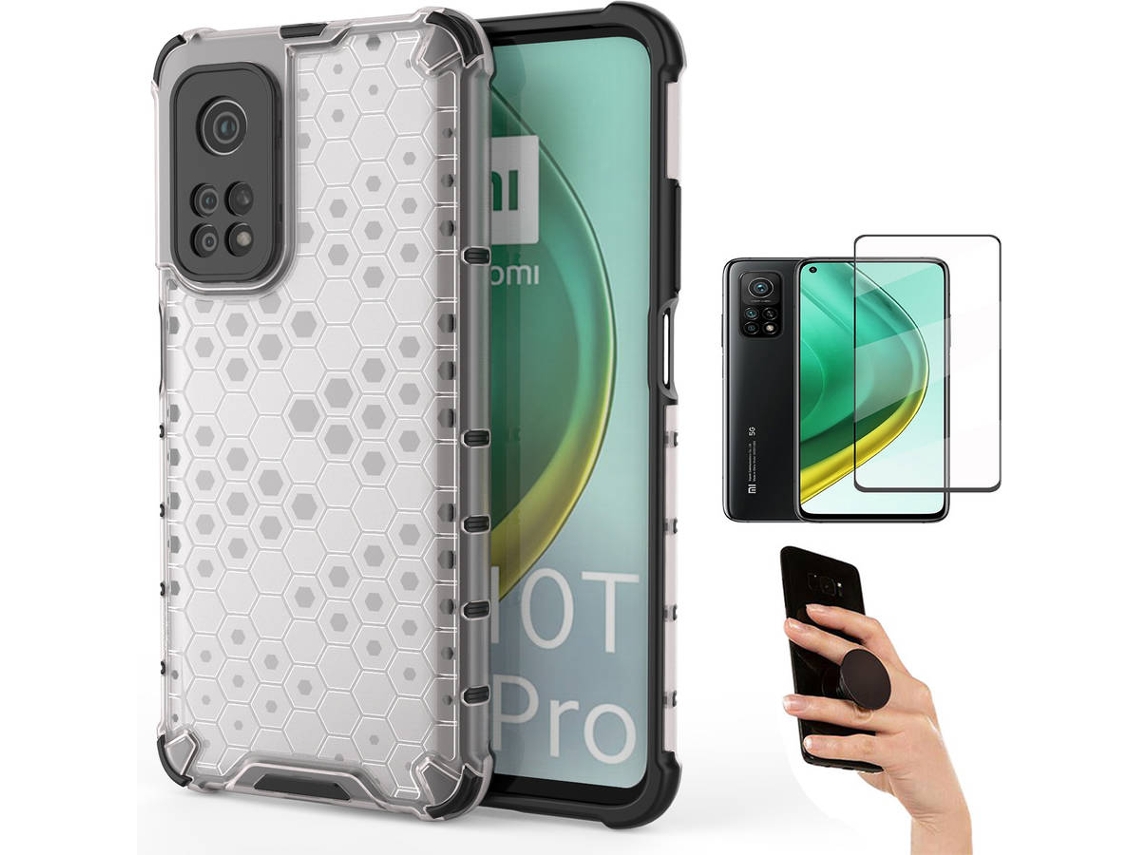 Kit Capa e Película Xiaomi Mi 10T Fullcover Rumble Popsocket