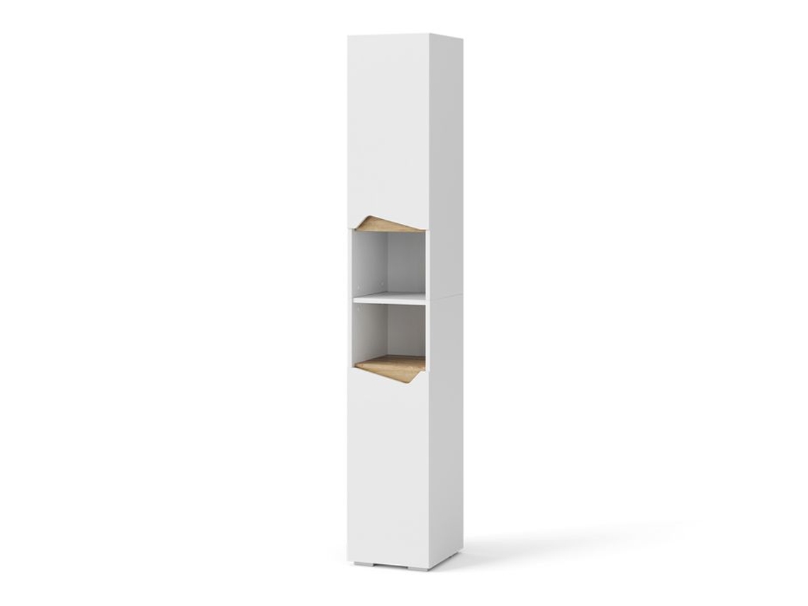 Móvel de arrumação para casa de banho Vicco Marelle, Branco, 30 x 180 cm com portas e compartimentos abertos