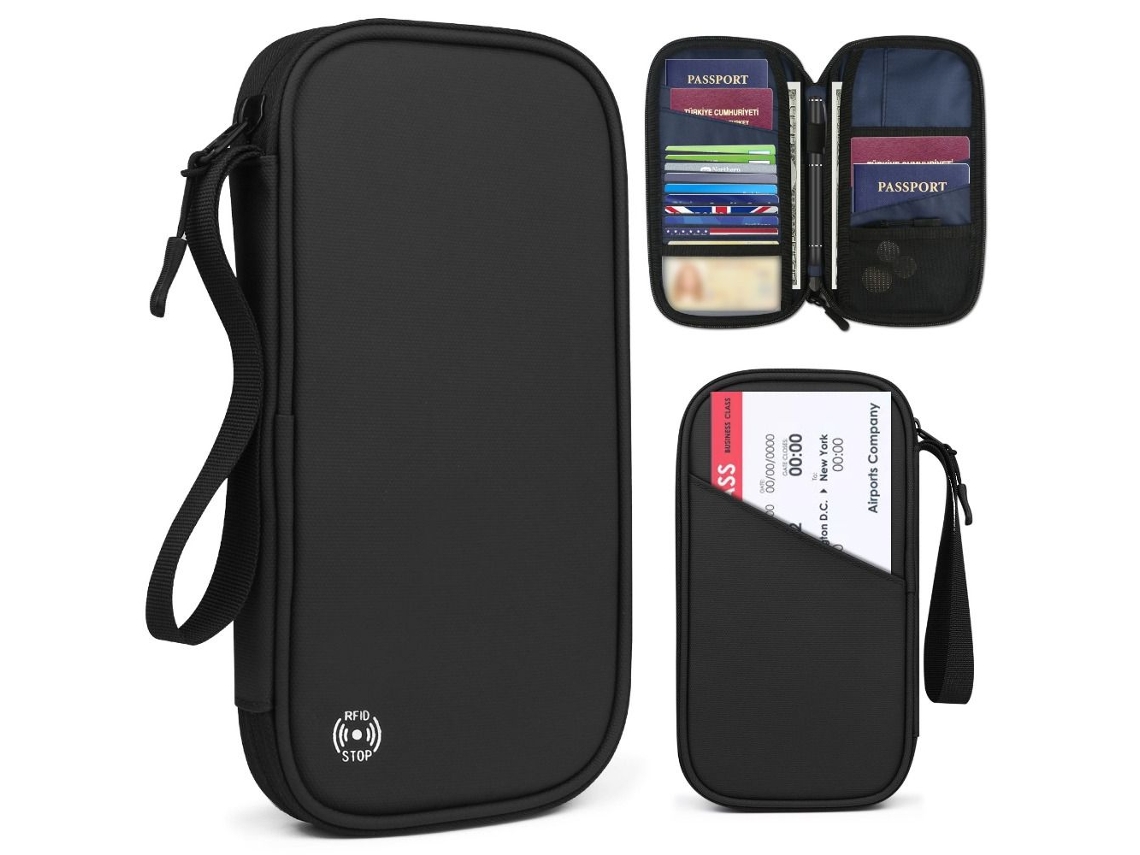 Carteira De Viagem, Porta-passaporte Familiar, Preto