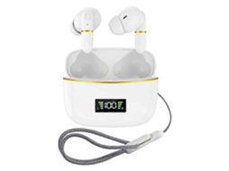 Fones De Ouvido Sem Fio J2 Bluetooth 5.3 Com Controle Por Toque, Tela Led E Estojo De Carregamento Apricot Ly Ebike