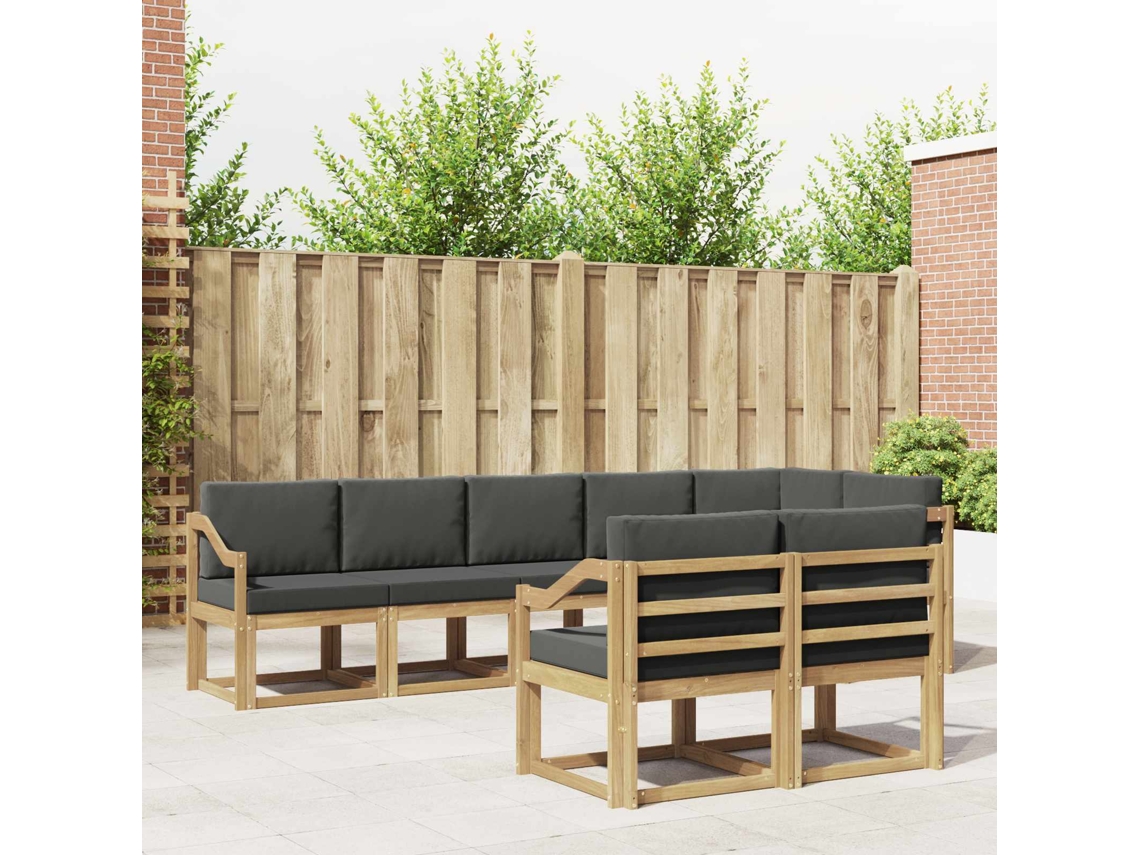 Vidaxl Conjunto De Sofás Para Exterior 8 Unid. Branco E Antracite