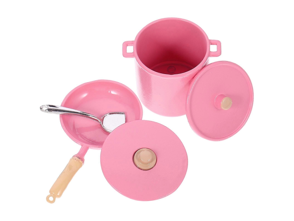 Conjunto De Miniaturas De Panelas E Frigideiras Para Casa De Bonecas