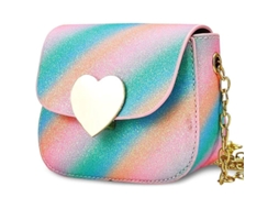 Cartera mini S/MARCA 2026 para meninas, com fechadura de coração, bolsa messenger, infantil, presente de aniversário ou natal