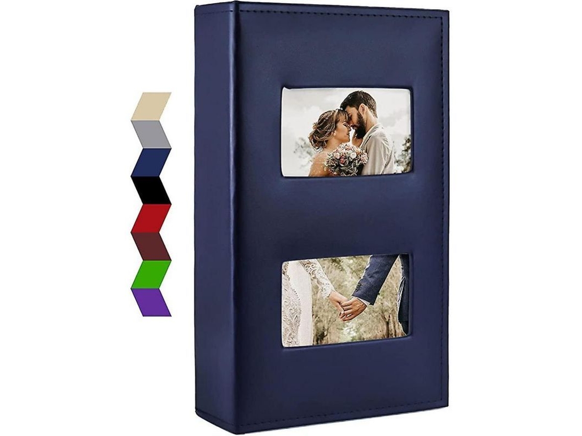 Álbum de Fotos 4x6, 300 Bolsillos, Tapa de Cuero, Gran Capacidad, Klh S/MARCA