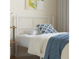 Vidaxl Cabeceira De Substituição 75 Cm Metal Branco