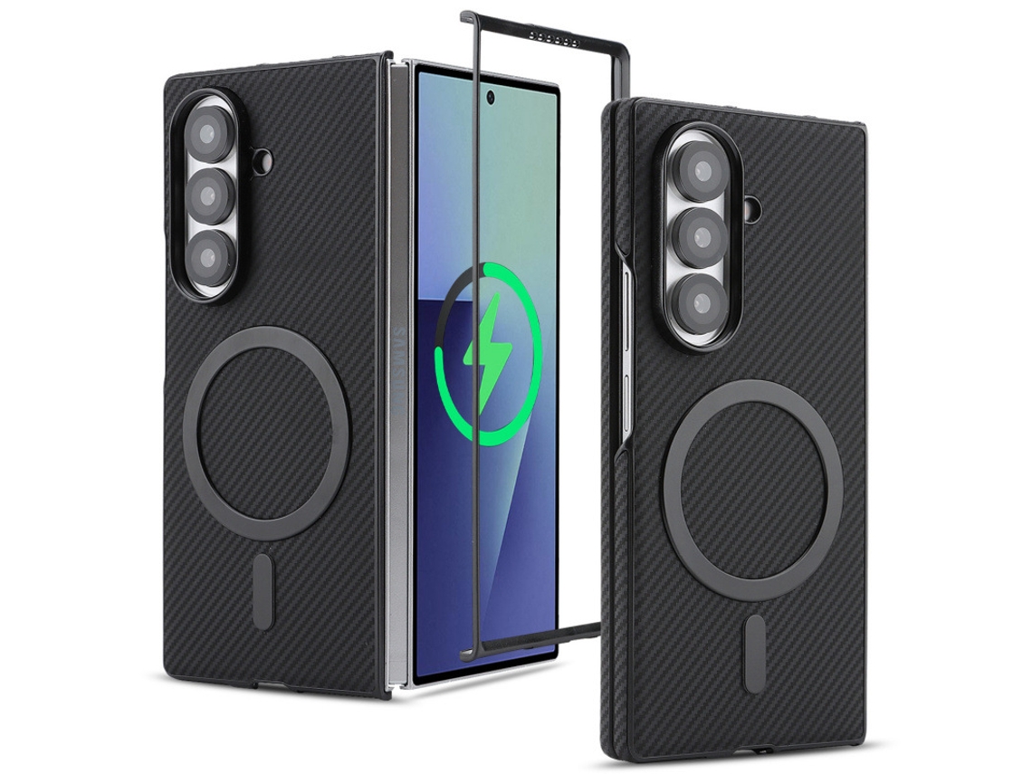 Capa Magnética Para Samsung Galaxy Z Fold8 Ultra, Capa Protetora De Fibra De Carbono À Prova De Quedas Digitallab (preto)