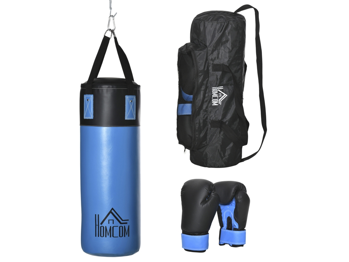 Conjunto De Saco De Pancadas Pendurado, Com Luvas, Azul, Com Bolsa De Transporte, Boxe De 3 Camadas