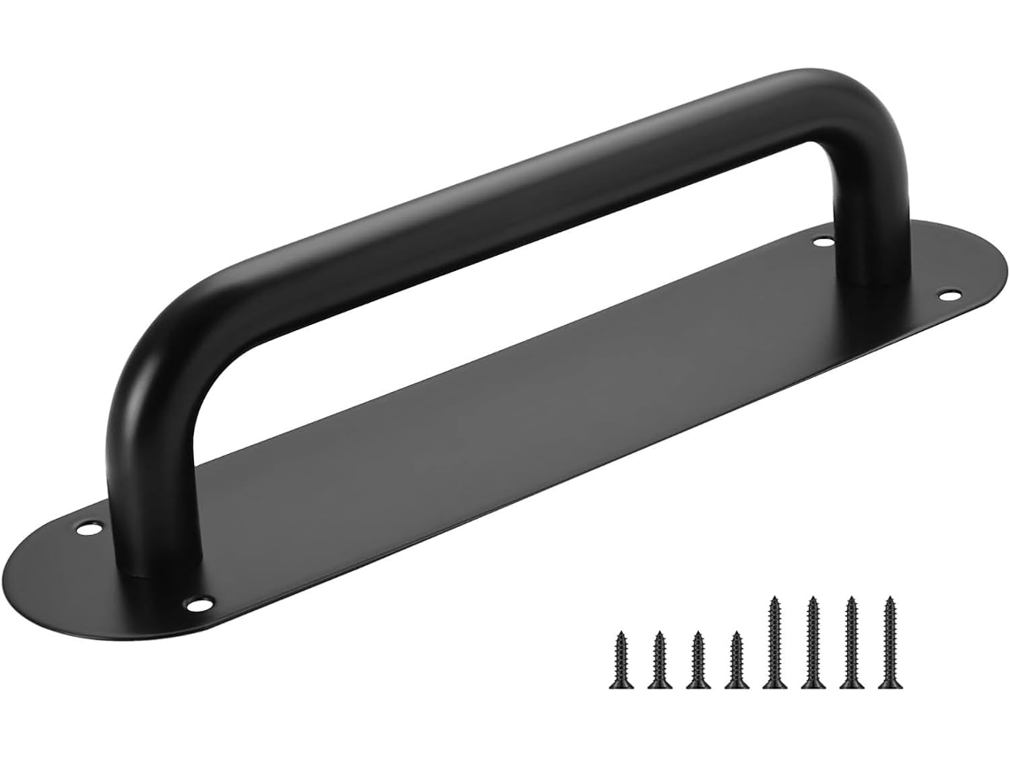 Puxador Oval Para Porta De Celeiro, Em Aço Resistente À Erosão, Com Base Larga E Espaçamento Confortável Entre Os Furos
