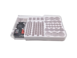 Estojo Para Armazenamento De Baterias Para Testador De Voltagem E Capacidade Em Abs Branco