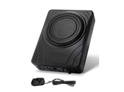 Subwoofer para Abaixo do Assento de Automóvel 203 Mm 300 W, Alto falante Compacto Carro com Amplificador Incorporado, Entrada Nível Alto, Controlador
