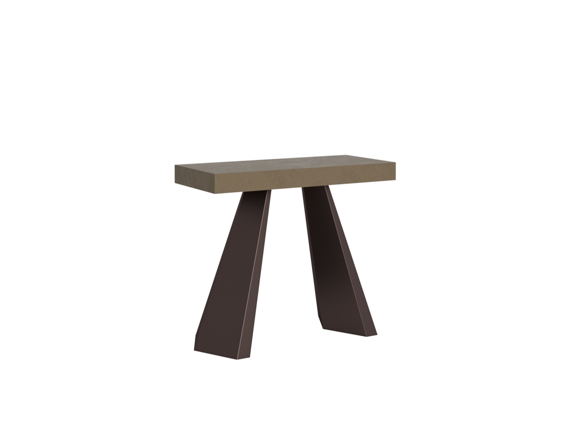 Mesa De Consola Extensível 90x40/196 Cm Diamante Pequena Cinza Pomba Itamoby