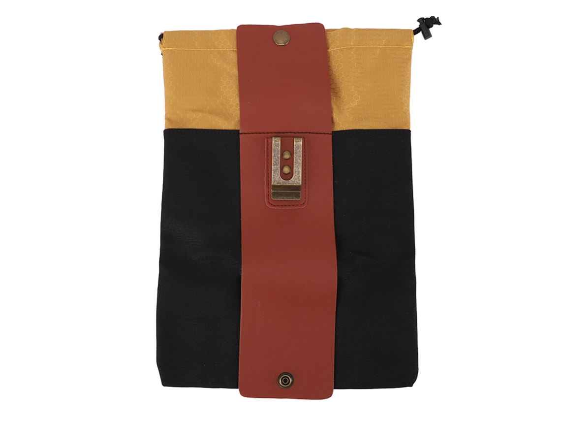 Primerox bolsa de Colheita de Frutas para Pomar com Suspensão na Cintura em Lona e Couro Pu Preta