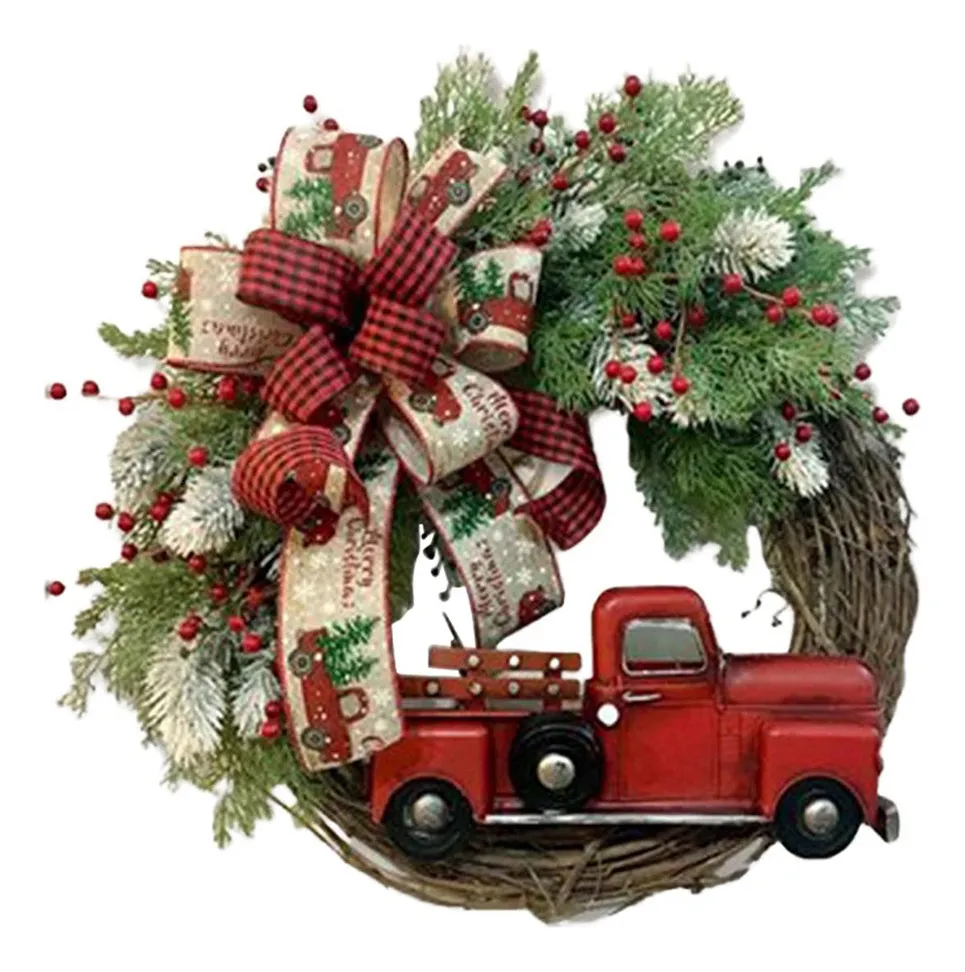 Nova Guirlanda De Natal De Caminhão Vermelho, Guirlanda De Natalvayotoy