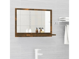 Vidaxl Espelho Wc 60x10,5x37 Cm Derivados De Madeira Carvalho Fumado