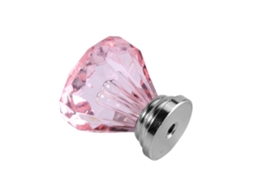 Lanterna de Vidro Puxador (25mm Rosa, Material Acrílico)