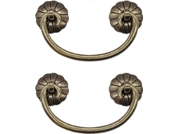 Puxadores Para Móveis, Conjunto De 2, Puxadores Para Armários, Puxadores Dobráveis ​​para Cômodas, Guarda-roupas, Penteadeiras, Latão Bronze Antigo