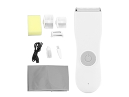 Primerox tesoura Elétrica para Bebê Ultra Silenciosa Recarregável Ipx7 com 3 Pentes de Corte Branco