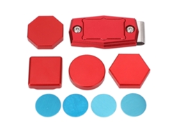 Estojo Para Giz De Bilhar Magnético Hexagonal Octogonal Circular Quadrado De Alumínio Com Clip Para Pool