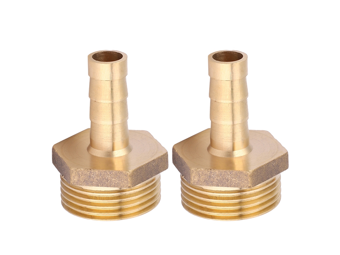 2 Peças Conector De Rosca Macho G3/4 De Latão Com Barba Para Tubos, 10mm, Gás E Líquido