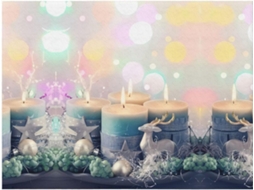 Colcha de Flanela Macia e Aconchegante com Estampa Velas Natalinas Ideal para Sofá Quarto 152 4 X 127 Cm, Maci